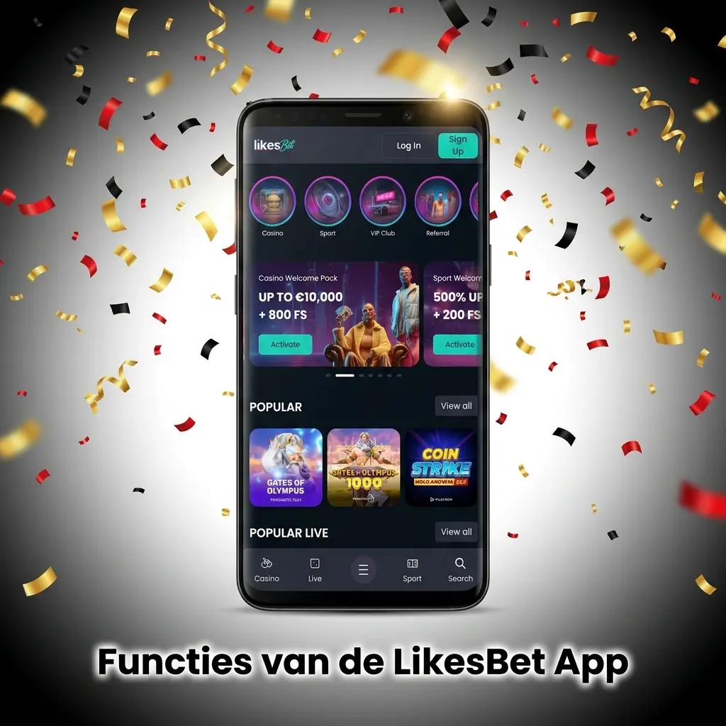 Overzicht van functies in de LikesBet App