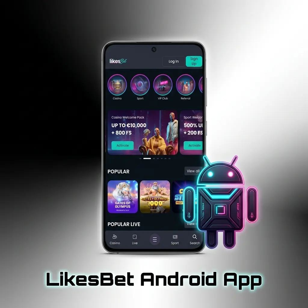 LikesBet Android app op smartphone