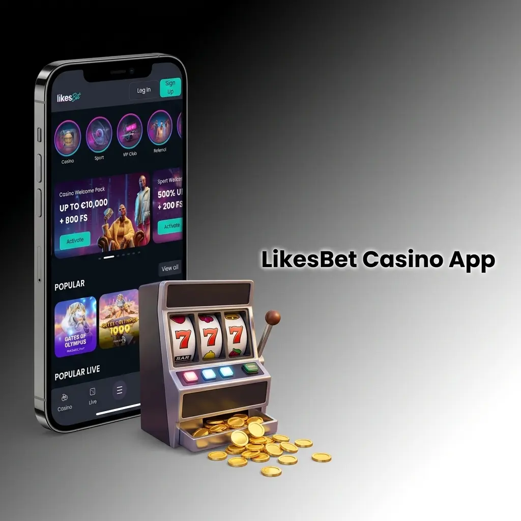 LikesBet Casino App startscherm met live evenementen