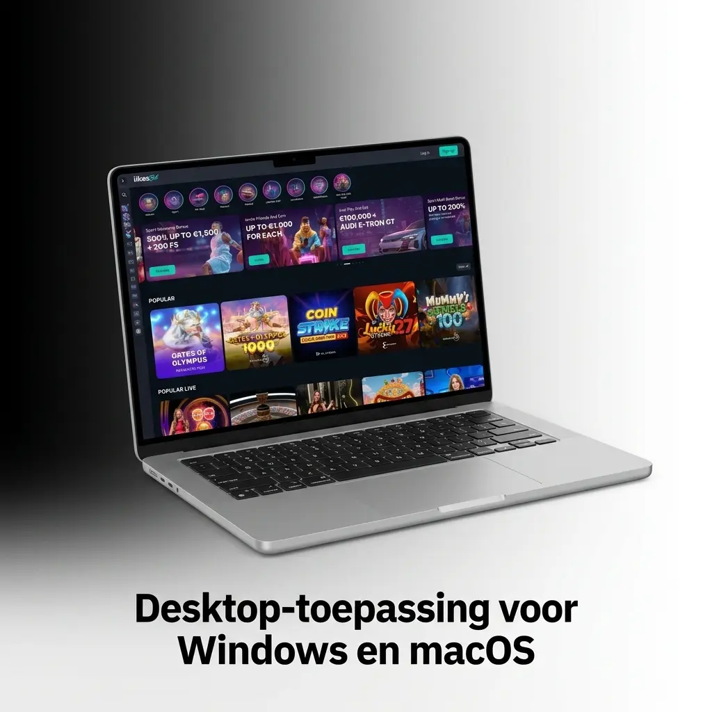 LikesBet in de browser op een desktopcomputer
